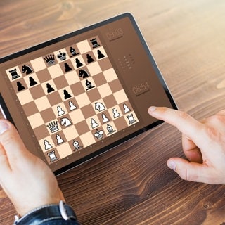 Schachspiel am Tablet