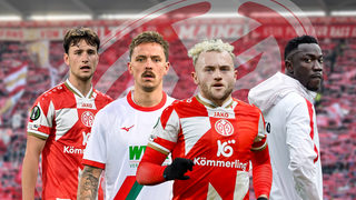 William Böving, Phillip Tietz, Benedict Hollerbach und Silas vom 1. FSV Mainz 05