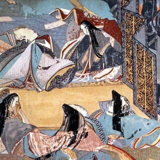 "Die Geschichte des Prinzen Genji" von Murasaki Shikibu, Illustration aus dem 12. Jahrhundert