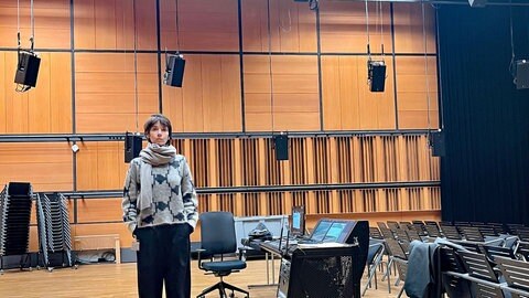 Ira Hadžić im Klangdom des ZKM_Kubus in Karlsruhe
