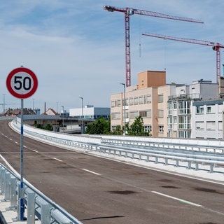 Die Hochstraße Süd in Ludwigshafen kurz vor der offiziellen Eröffnung Anfang Juli.