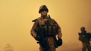 Das Beitragsbild des ARD Radiofeature "Nach 911: Deutschland im Krieg" zeigt Soldaten im Afghanistan-Einsatz der Bundeswehr am 22.10.2011 in Rahmat Bay