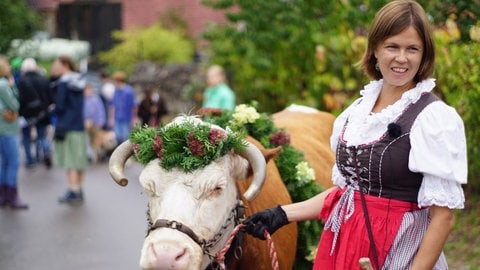 Beim 29. Viehabtrieb in Oberried haben die Zuschauer eine abgespeckte Version der Tradition miterlebt. Die eigentlichen Stars des Tages - die Kühe - sind wegen der Dürre im Sommer schon im Tal.