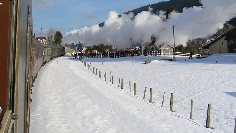 Fotoreihe für ein weiteres Winterdampfbild, aber die schönsten Bilder haben wir bereits im Kasten.