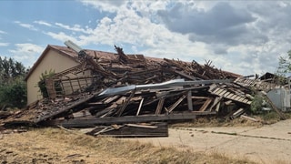 Zerstörtes Gebäude in Kapsweyer bei Bad Bergzabern