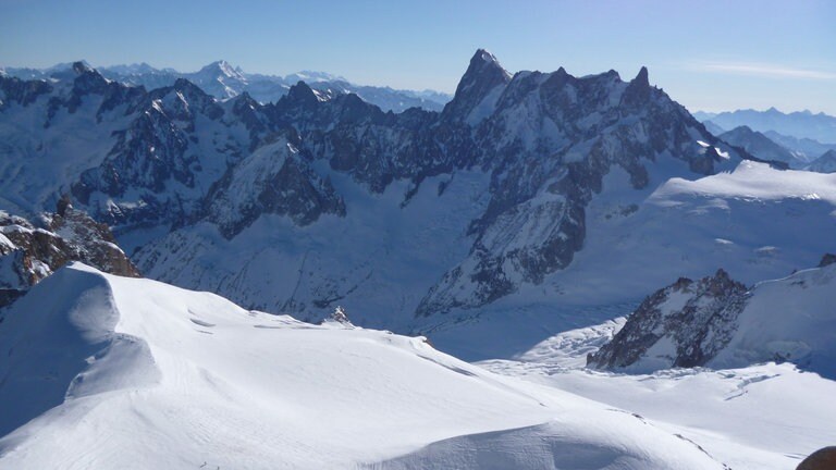 Blick von der Aiguille du Midi
