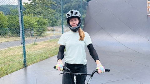 Merle Gräfen aus Koblenz tritt bei der Deutschen Meisterschaft in der Eifel für den Verein "Woodstyle" aus Birresborn an.