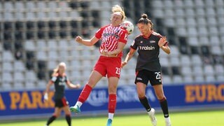 Kopfballduell im Spiel SC Freiburg gegen Union Berlin