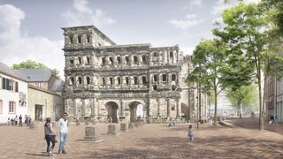 In dem Siegerentwurf des Ateliers Loidl wird die Porta Nigra mit ihrem Vorplatz zur Fußgängerzone.