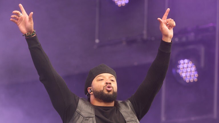 Kadeem Franc, Sänger von Loathe - die englische Metal-Band hat RaR 2026 am Freitag eröffnet. 