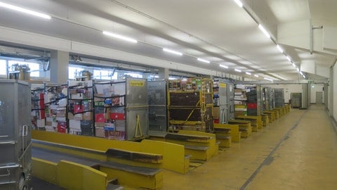 Altes Retourengebäude von Bader in Pforzheim. Eindrücke vom Umbau