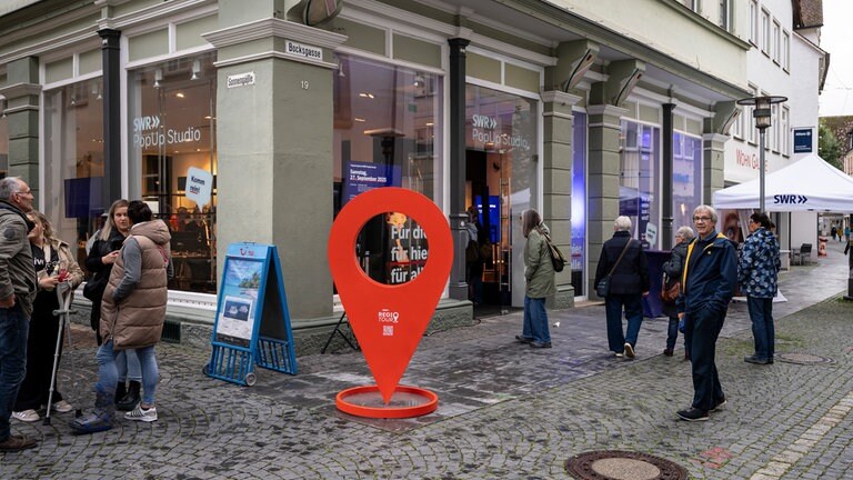 SWR PopUp Studio in der Innenstadt von Schwäbisch Gmünd.