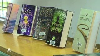 Bücher in einer Bibliothek