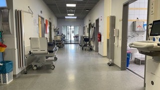Flur der Notaufnahme im Klinikum Worms. 