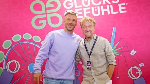 Markus Krampe und Lukas Podolski, die Veranstalter des Glücksgefühle-Festivals