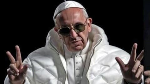 Achtung Fake! Ein cooler Pabst mit Sonnenbrille