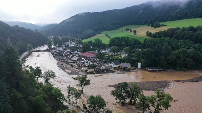 Überflutungen in Schuld im Kreis Ahrweiler