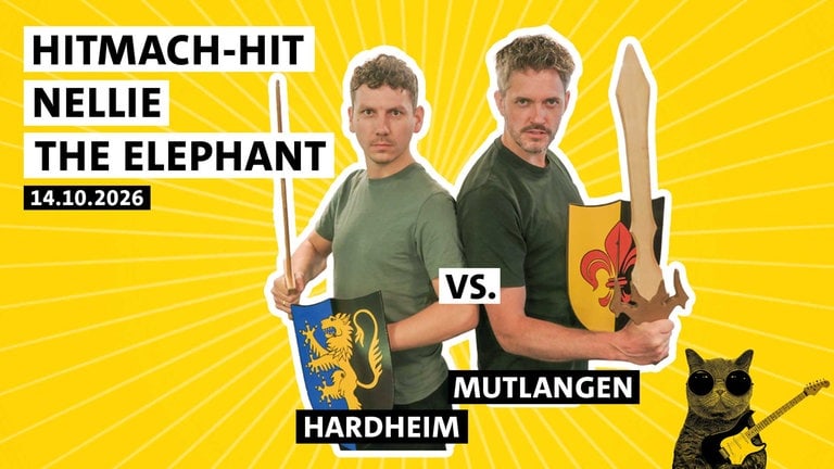 Julian Hammerstein und Benedict Walesch kämpfen um den Sieg beim HITmach-Duell am 14. Oktober 2026 in Hardheim und Mutlangen zur SWR1 BW Hitparade