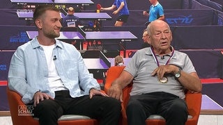 Adolf Höfler mit Enkel Enrico Höfler: Tischtennis-Europameister mit 91