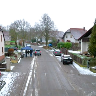 Die Obere Bahnhofstraße in Albisheim