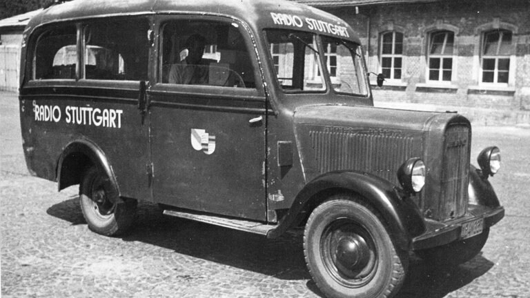Der erste Übertragungswagen von Radio Stuttgart 