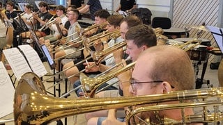 Die geballte Kraft der Posaunengruppe - der Sound des KVJBO ist ausnehmend kompakt und druckvoll. So soll es sein beim World Music Contest.