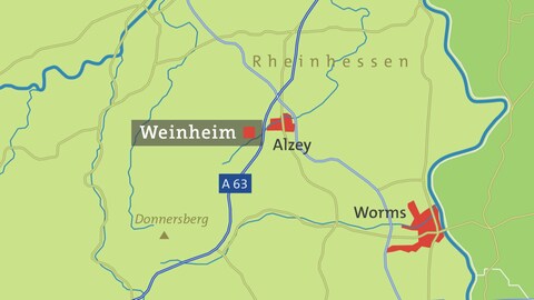 Karte von Alzey-Weinheim