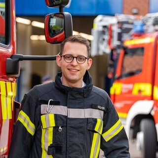 Feuerwehrmann Jonas Hahn | Waldbrände: Feuerwehr Mainz übt für den Ernstfall