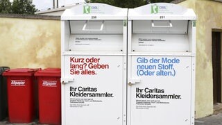 Altkleidercontainer der Caritas