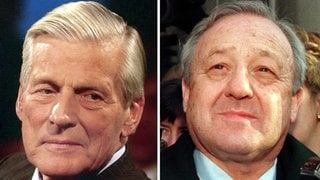 Walther Leisler Kiep (l, aufgenommen am 26.11.1999) und Karlheinz Schreiber (r, 14.01.2000)