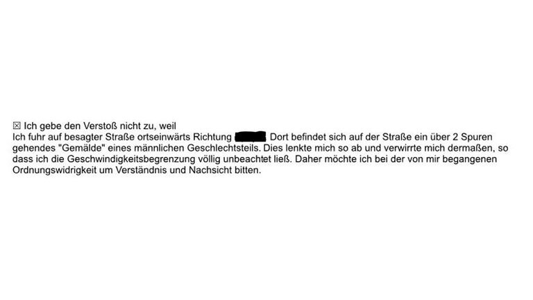 Blitzerfotos und Ausreden