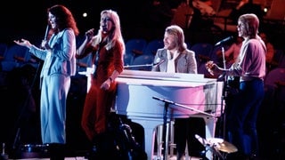 Die schwedische Popgruppe Abba ("Waterloo") bei einem UNICEF-Konzert in New York. Bis heute ist die Band sehr erfolgreich.