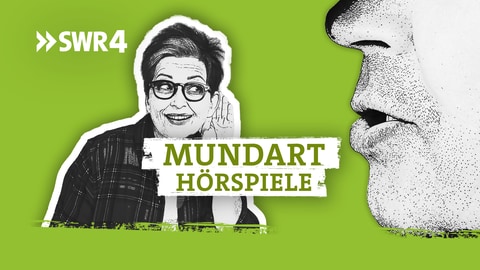 Frau hält die Hand ans Ohr, Mann im Seitenprofil sprechend. Sichtbar vom männlichen Gesicht sind nur Nasen und Mund, beide in schwarz-weiß 