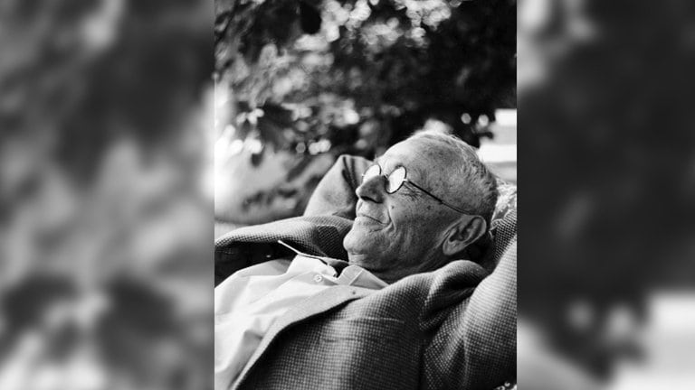 Hermann Hesse im Schloss Bremgarten 1951