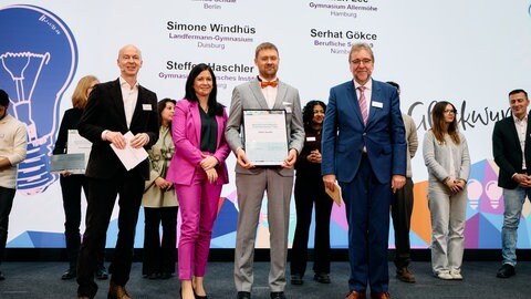 Deutscher Lehrkräftepreis: Steffen Haschler aus Heidelberg bekam einen Preis in der Kategorie "Ausgezeichnete Lehrkräfte".