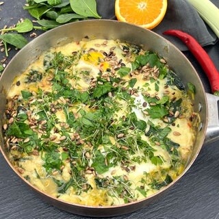 Grüne Shakshuka