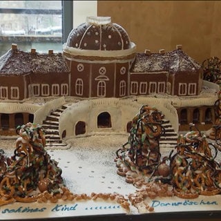 Das Schloss Solitude aus Lebkuchen nachgebaut
