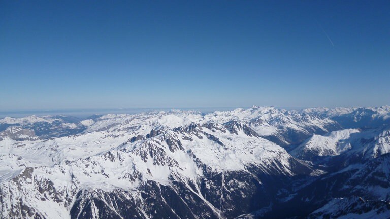 Blick von der Aiguille du Midi