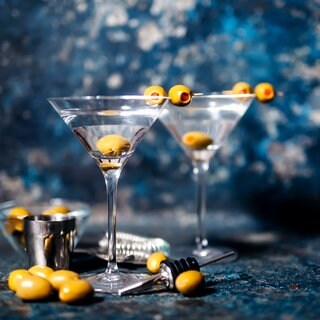 Martini mit Oliven