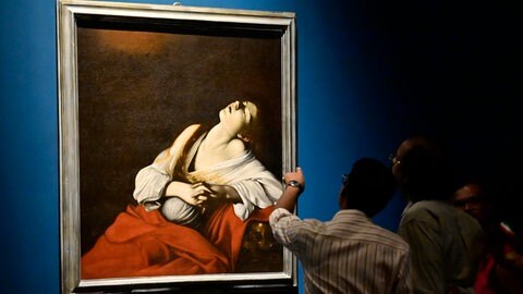 Gemälde von Maler Caravaggio Maria Magdalena in Ekstase