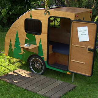 Mini-Wohnmobil als Fahrradanhänger