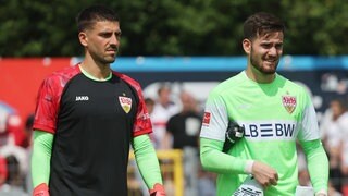 Fabian Bredlow (links) und Dennis Seimen vom VfB Stuttgart