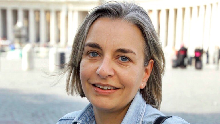 Die deutsche Fotografin Anja Niedringhaus 2005 in Rom