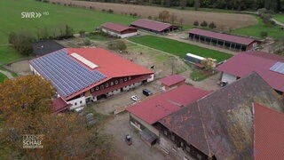 Blick auf den Bauernhof