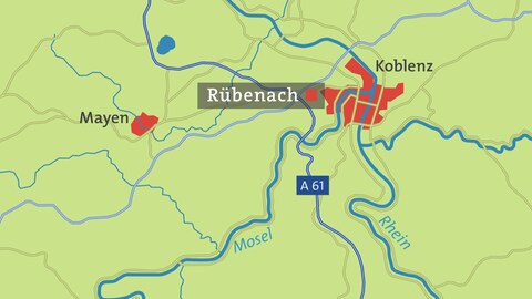 Rübenach Karte