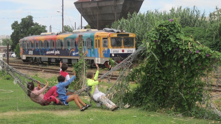 Zug mit Kindern