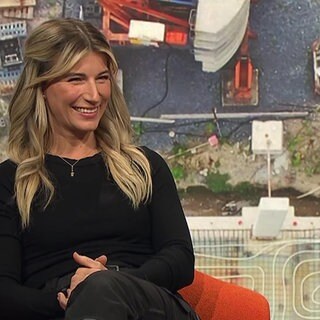 Maurermeisterin Julia Schäfer im Studio
