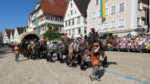 Impressionen vom Historischen Festzug beim Schützenfest in Biberach.