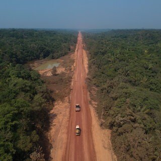 Die BR-319 ist im Jahr 2021 noch eine kaum ausgebaute Straße durch das Herz des Amazonasgebietes. Die rund 900 km lange Strecke soll nun durchgehend asphaltiert werden. Präsident Lula hat persönlich seine Unterstützung für das Projekt bekräftigt. 