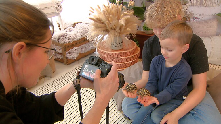 Cathrin Feldmann fotografiert Kinder mit ihren Haustieren